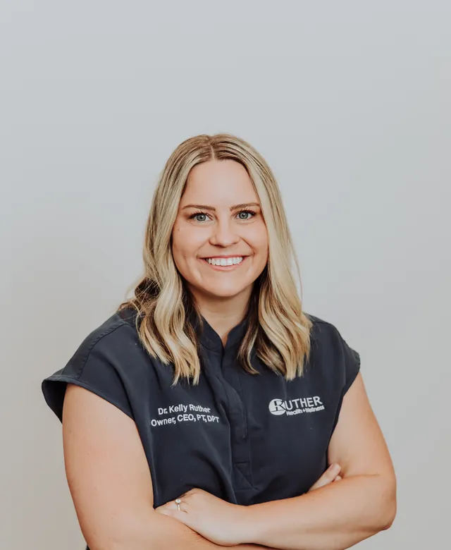 Portrait of Dr. Kelly Ruther, founder of Ruther Health + Wellness