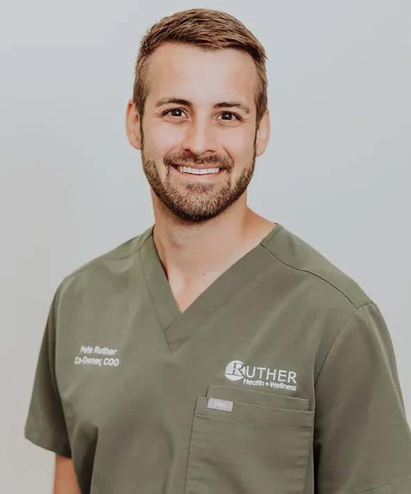 Portrait of Pete Ruther, Co-Owner and Chief Operating Officer at Ruther Health + Wellness